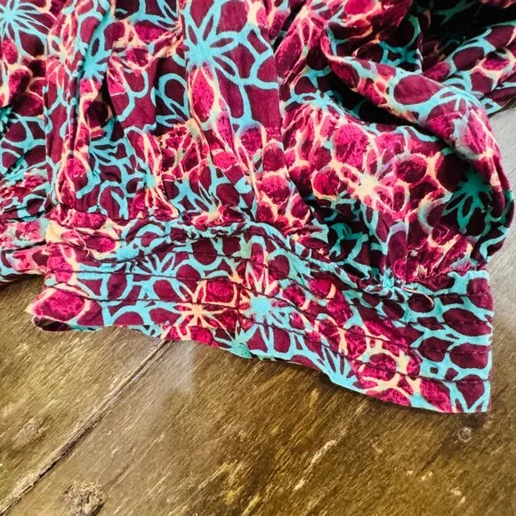 Anthropologie Women's Printed Smocked Button Front Lounge Jumpsuit SZ LG - Picture 13 of 15